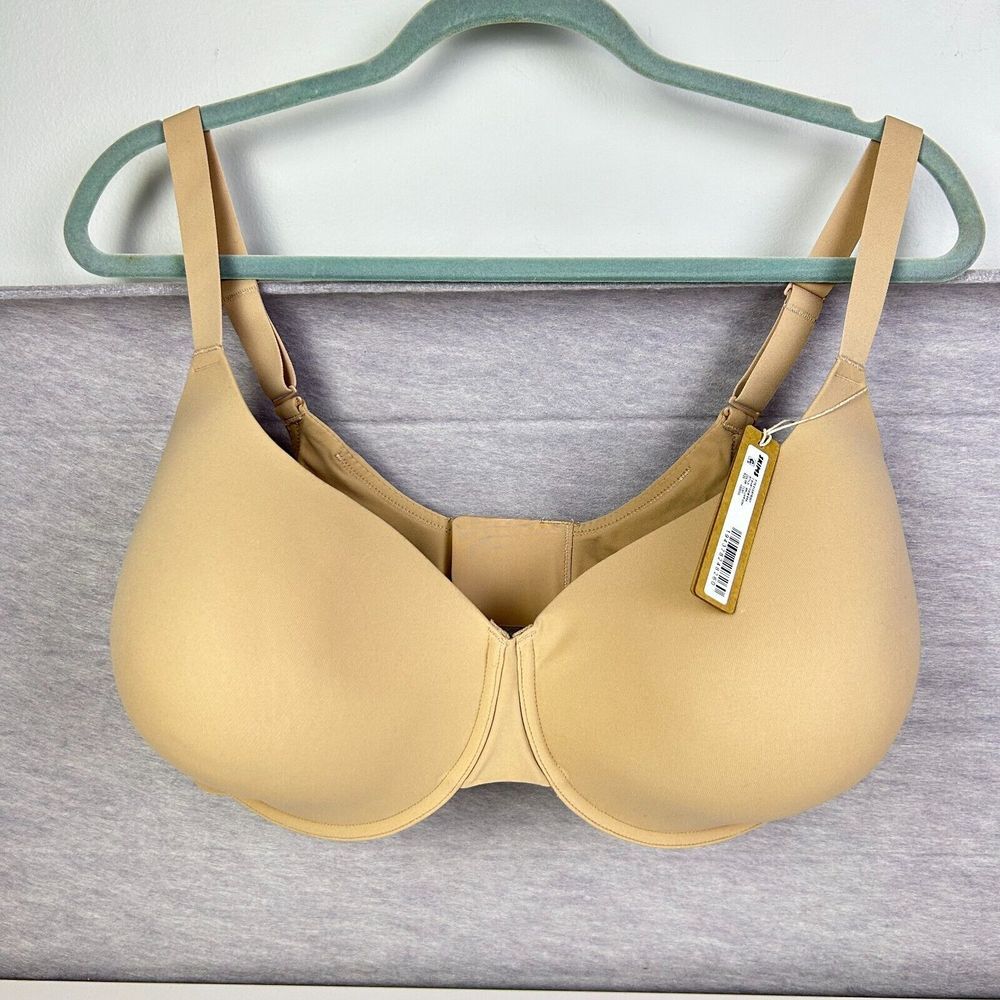 SKIMS Womens 42DDDD Demi Bra Clay Underwire Molded T Shirt NWT Shapewear